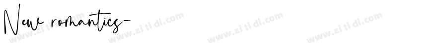 New romantics字体转换